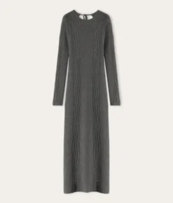 Abito a coste intrecciate in cashmere