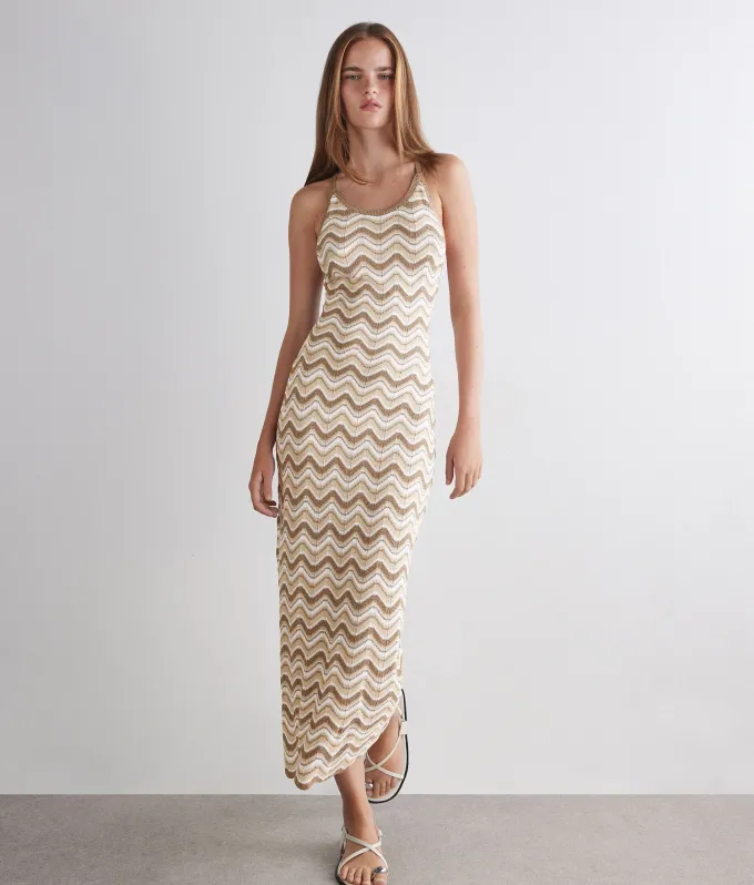 Abito chevron lamé