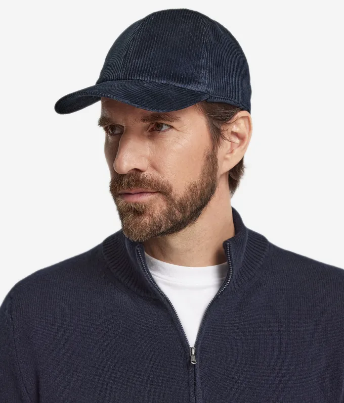 Baseball in velluto di cotone con interno in cashmere