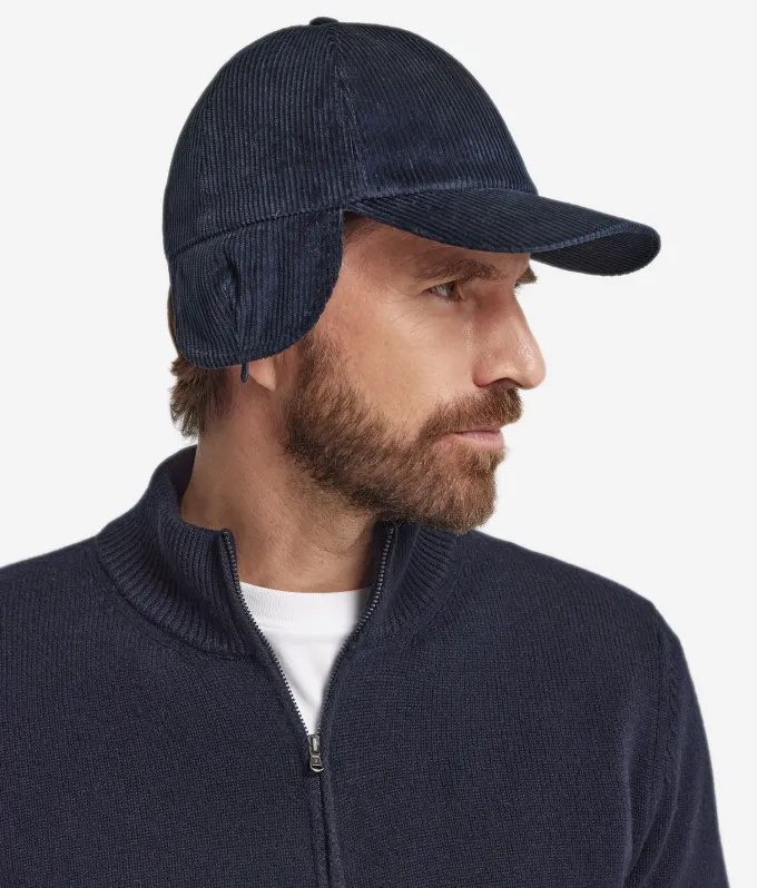Baseball in velluto di cotone con interno in cashmere