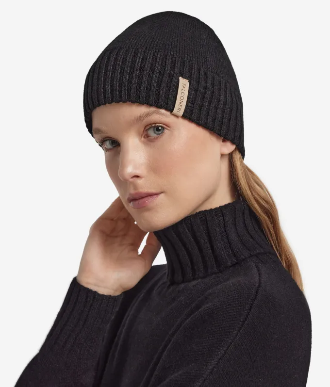 Berretto a costa doppia in Cashmere Ultrasoft