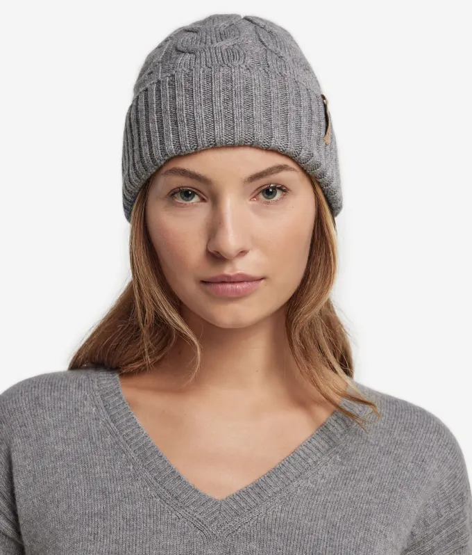 Berretto con intreccio in Cashmere Ultrasoft