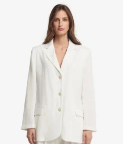 Blazer in lino viscosa