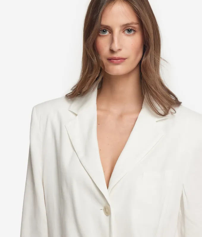 Blazer in lino viscosa