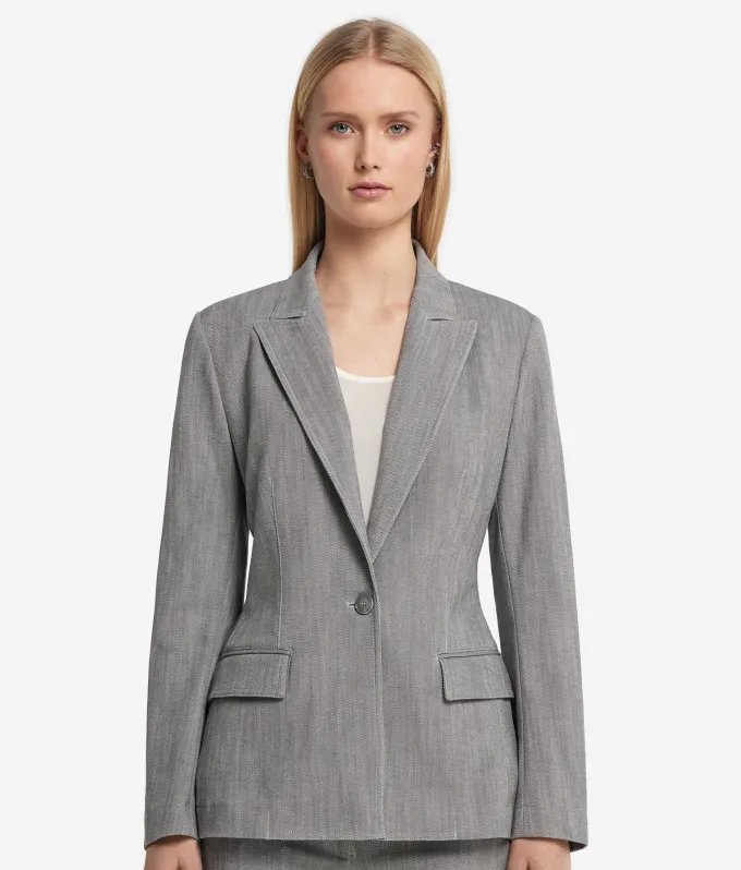 Blazer monopetto in cotone