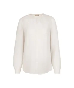 Blusa goffrata in seta cotone