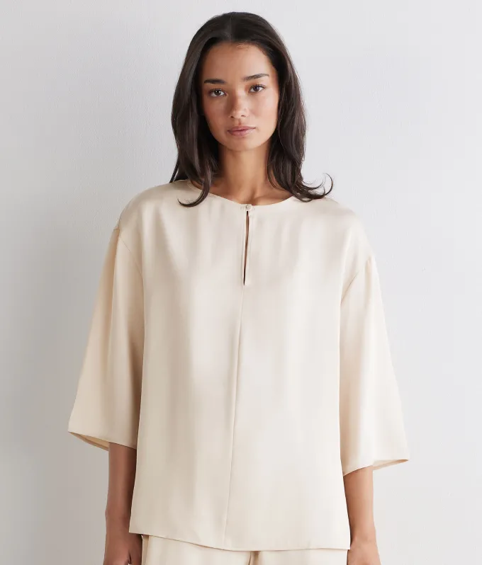 Blusa in raso opaco