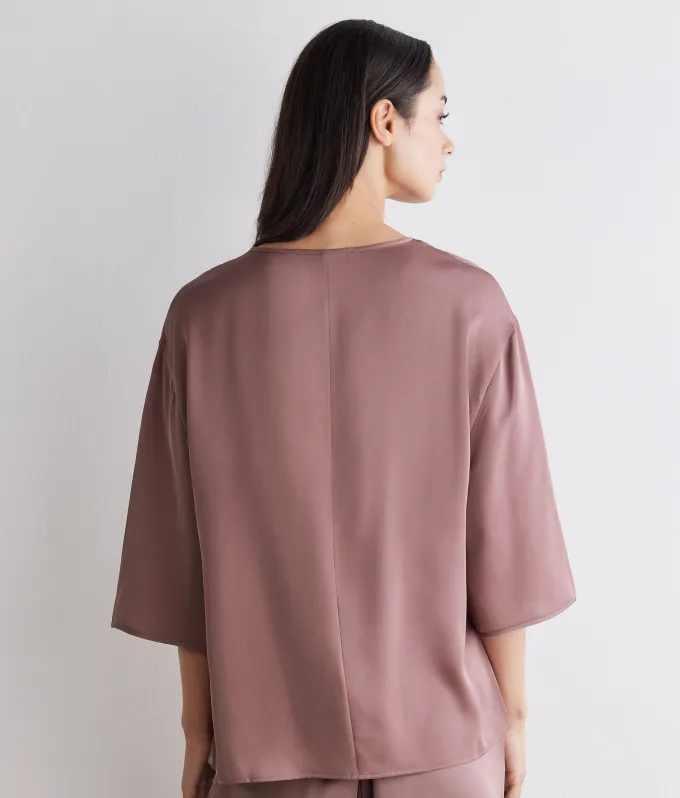 Blusa in raso opaco