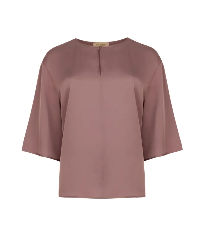 Blusa in raso opaco