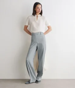 Blusa in seta e cotone