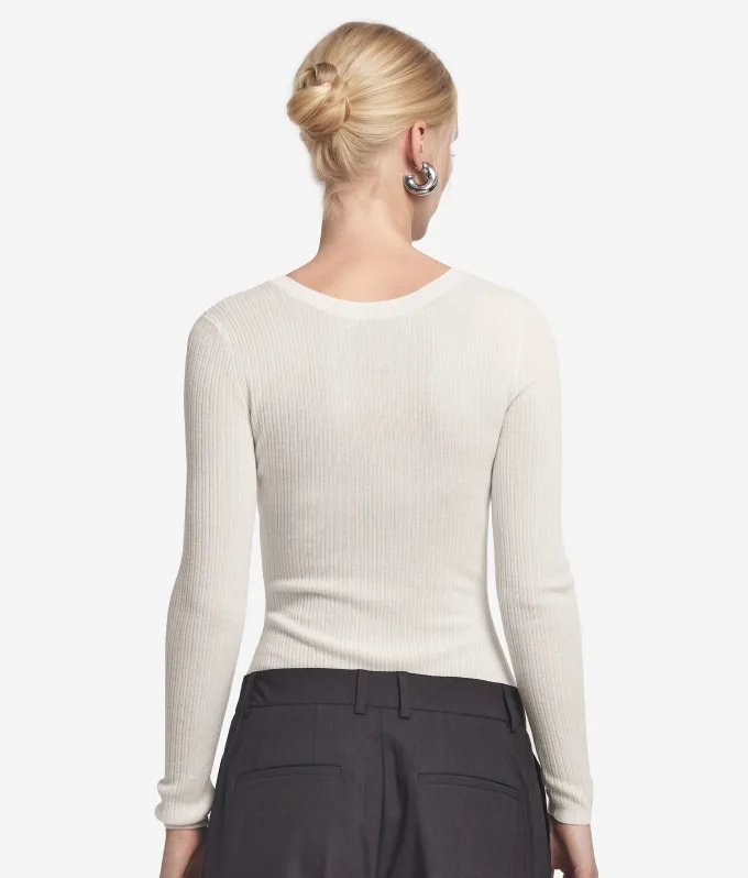 Body a costina in Cashmere Ultrafine