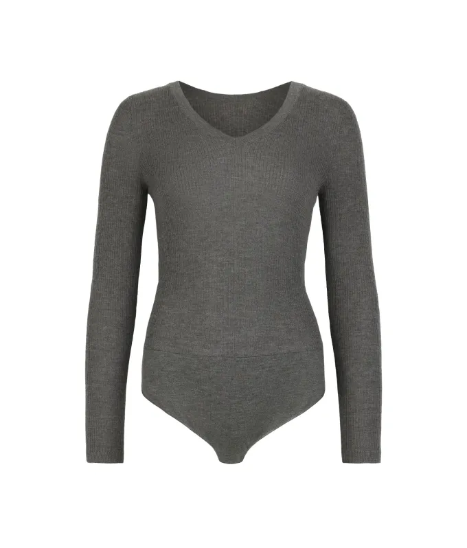 Body a costina in Cashmere Ultrafine