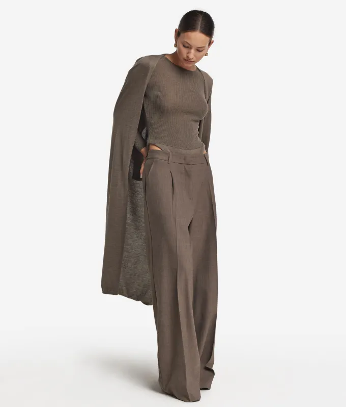 Body a costina in Cashmere Ultrafine