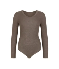 Body a costina in Cashmere Ultrafine