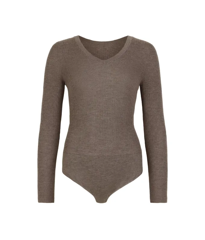 Body a costina in Cashmere Ultrafine