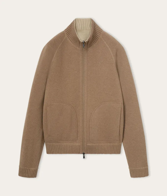 Bomber reversibile in Cashmere Ultrasoft