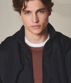 Bomber tecnico in cotone cashmere