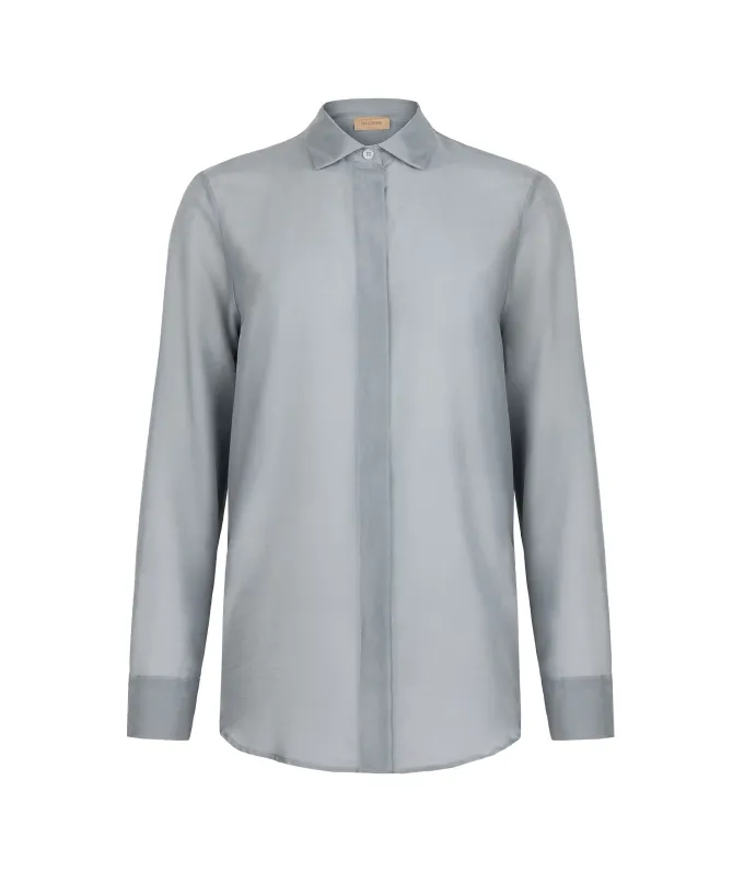 Camicia in mussola di cotone e seta
