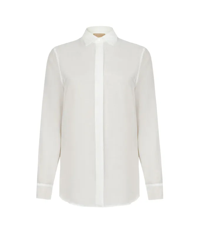 Camicia in mussola di cotone e seta