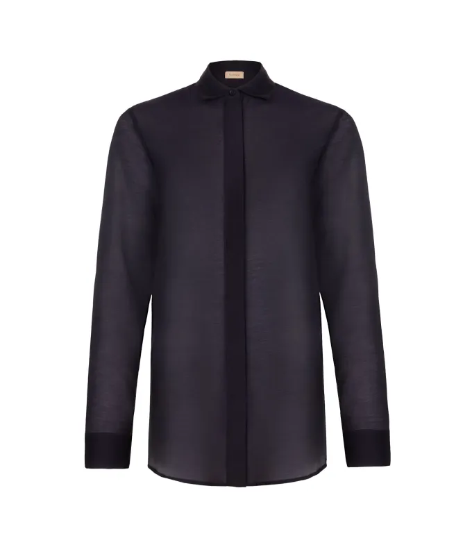 Camicia in mussola di cotone e seta