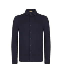 Camicia in piquet di cotone e seta
