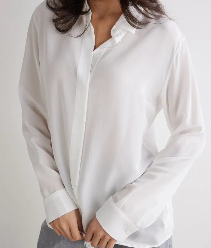 Camicia in seta con colletto