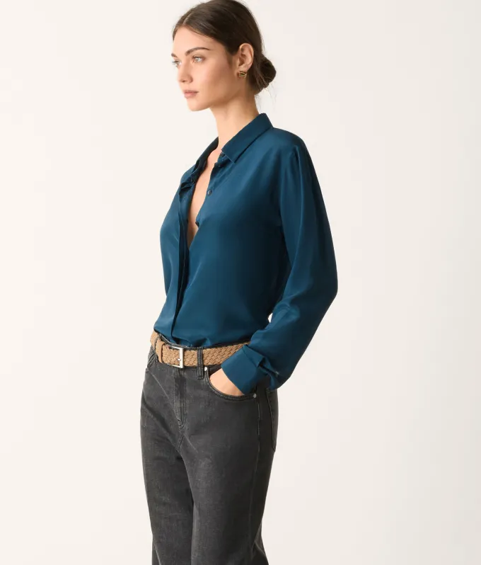 Camicia in seta con colletto