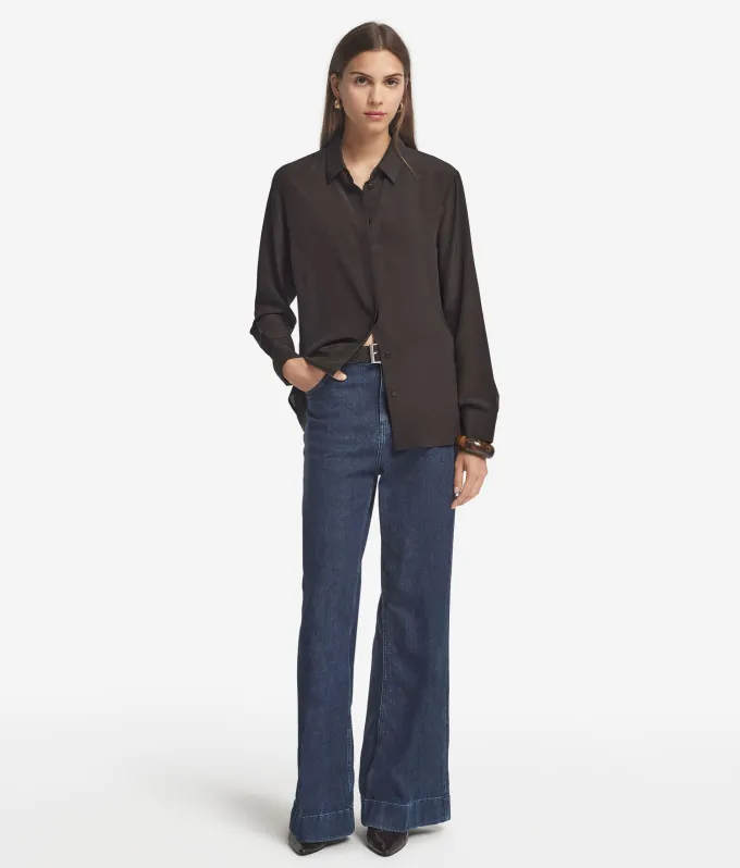 Camicia in seta con colletto