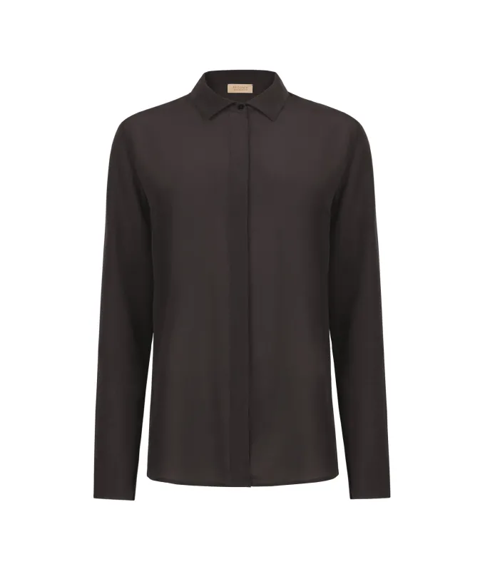 Camicia in seta con colletto