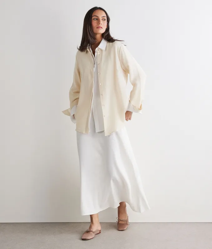 Camicia in seta con colletto