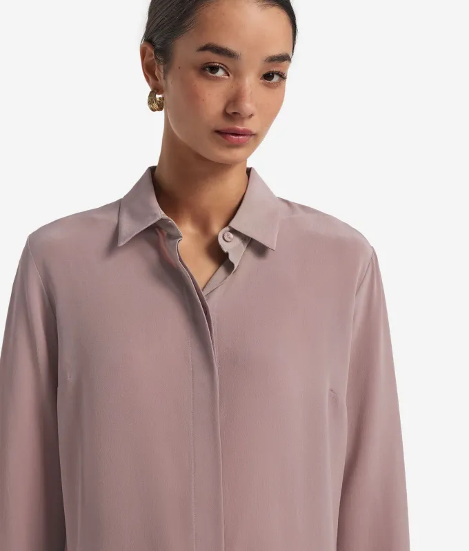 Camicia in seta con colletto