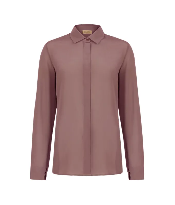 Camicia in seta con colletto