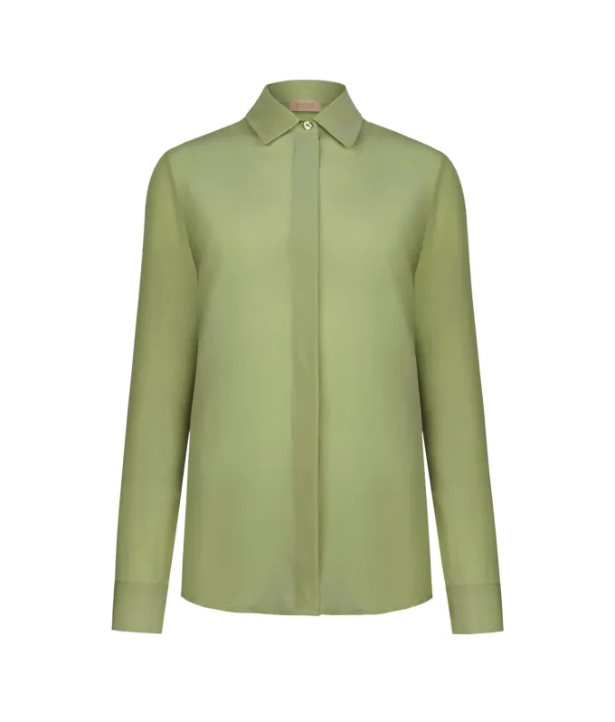 Camicia in seta con colletto