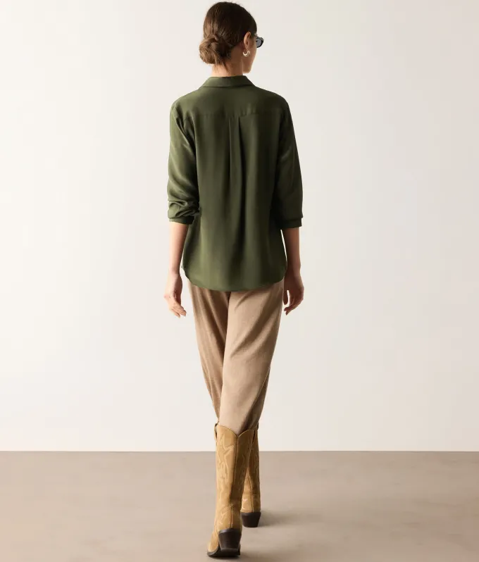 Camicia in seta con colletto