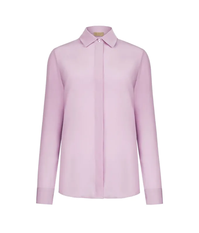 Camicia in seta con colletto