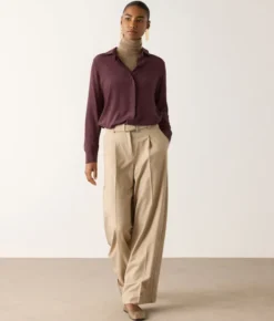 Camicia in seta con colletto