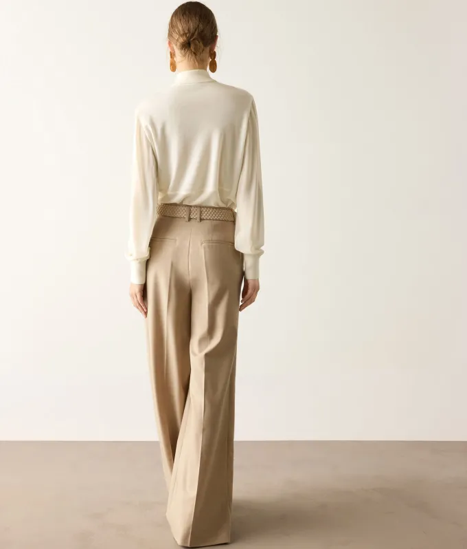 Camicia in seta e cashmere