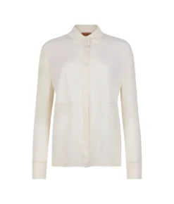 Camicia in seta e cashmere