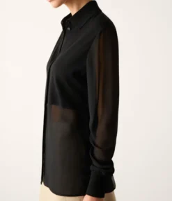 Camicia in seta e cashmere