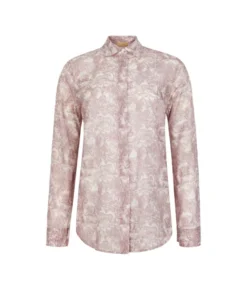 Camicia stampata in cotone e seta