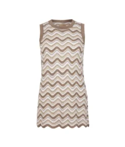 Canotta chevron lamé