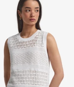 Canotta crochet in cotone