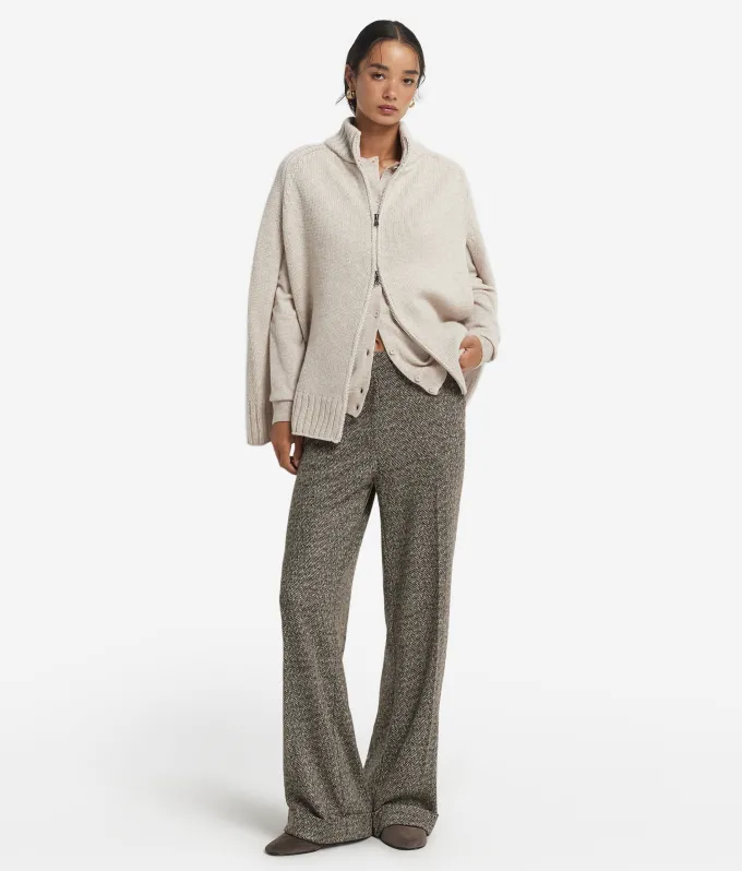 Cappa con zip in Cashmere Ultrasoft