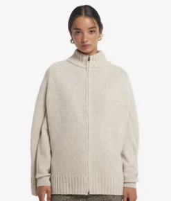 Cappa con zip in Cashmere Ultrasoft