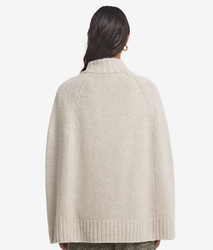 Cappa con zip in Cashmere Ultrasoft