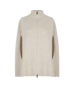 Cappa con zip in Cashmere Ultrasoft