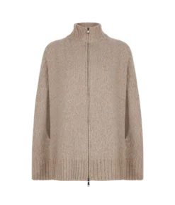 Cappa con zip in Cashmere Ultrasoft