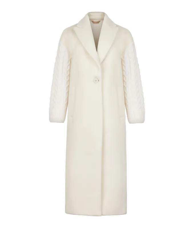 Cappotto con intreccio in cashmere