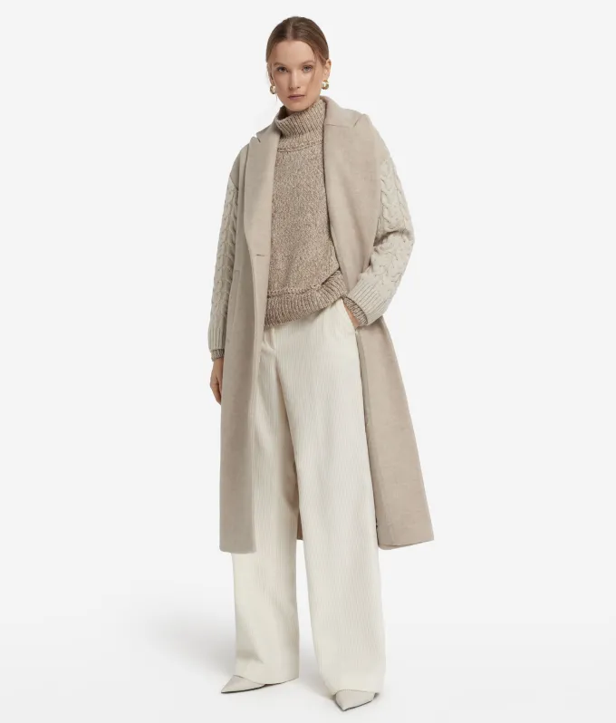 Cappotto con intreccio in cashmere