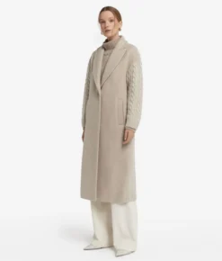 Cappotto con intreccio in cashmere